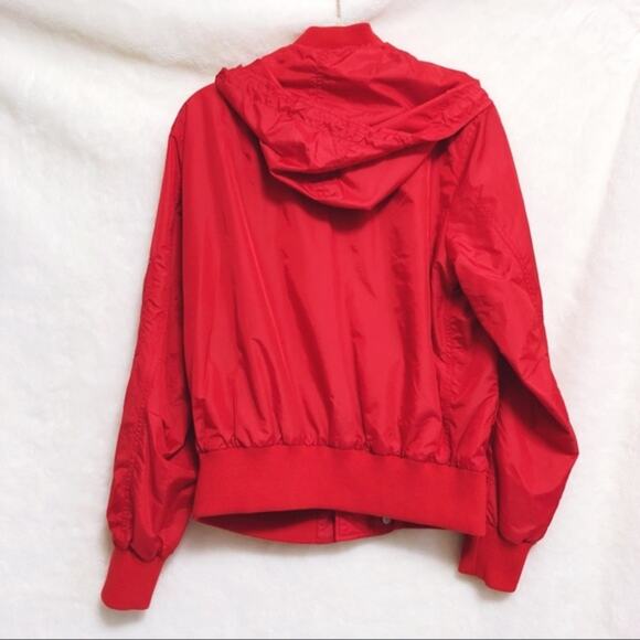Coach Bright Red Nylon Hooded Jacket - Picture 8 of 8